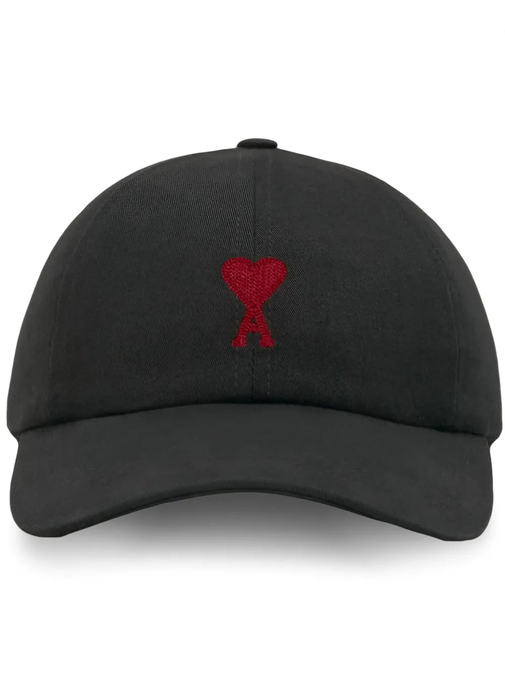 Cappello Nero con Logo Cuore Ami Paris