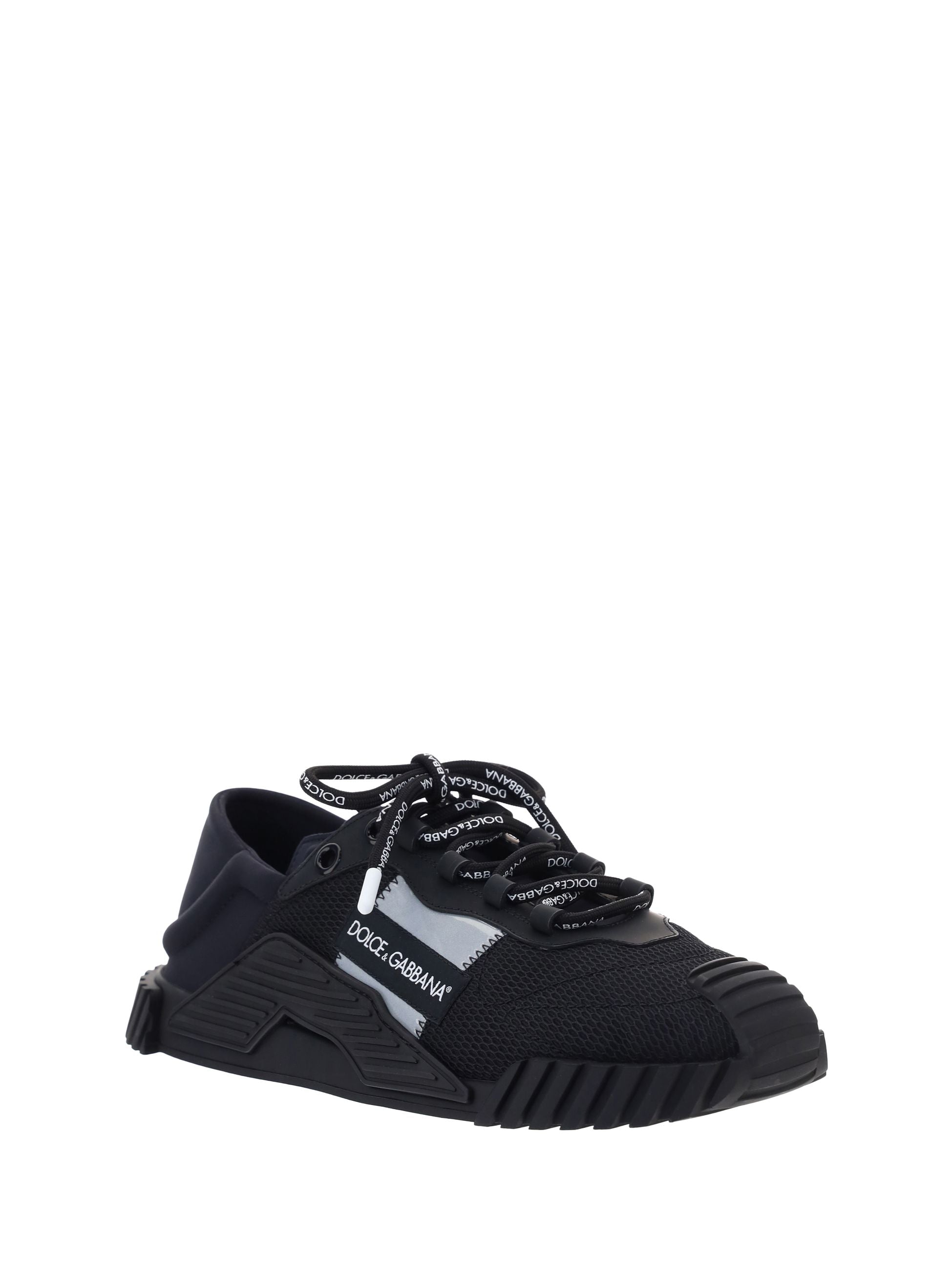 Sneakers Nera con Lacci Dolce e Gabbana