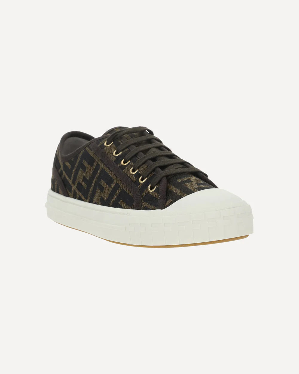 Sneakers Marrone Logo All Over FF Fendi