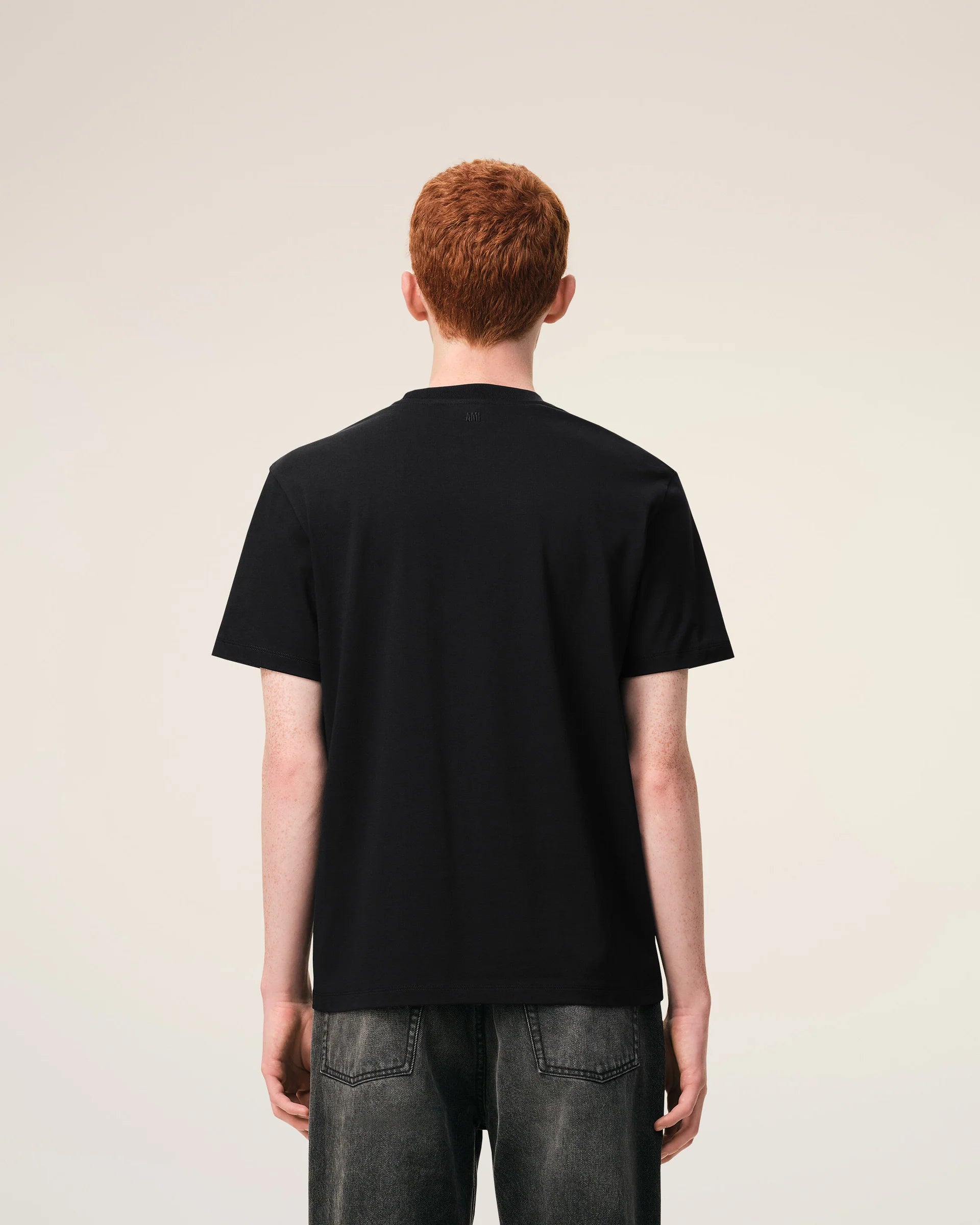 T-Shirt Nera Cuore Rosso Ami Paris