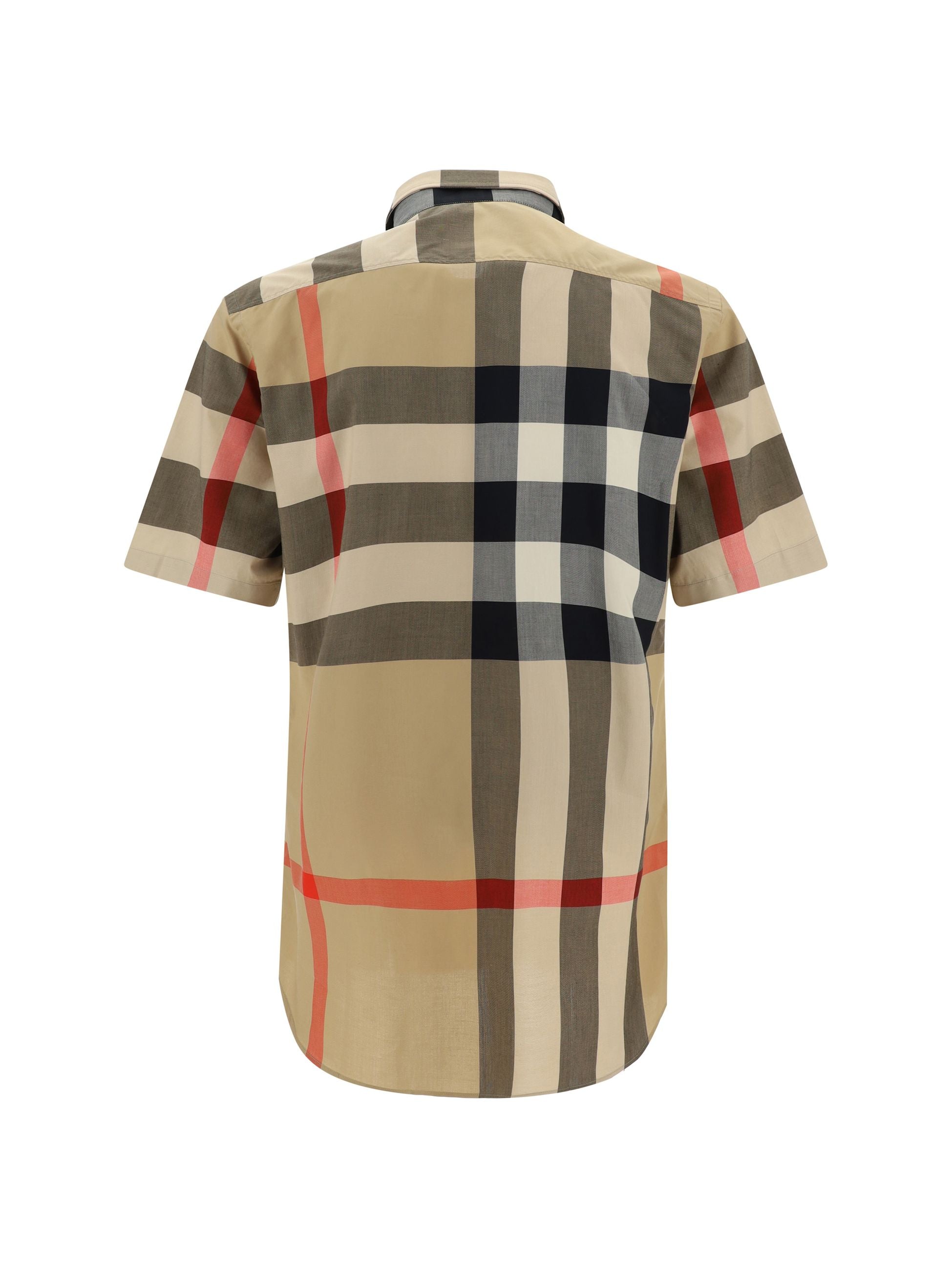 Camicia Burberry Mezze Maniche Logo All Over Check