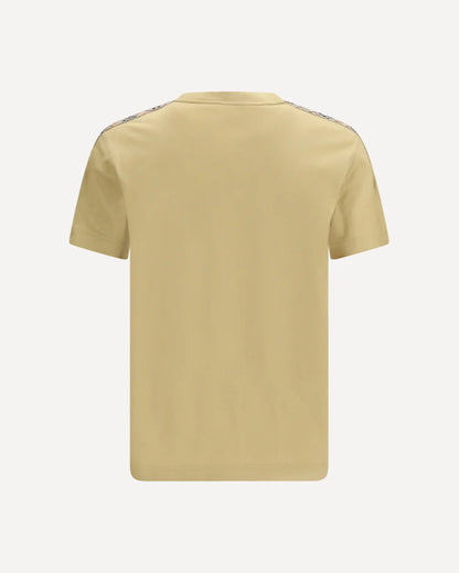T-Shirt Beige Striscia Check Spalle Burberry