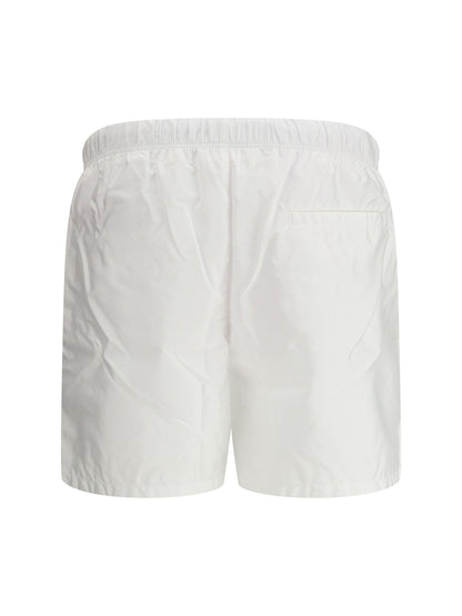 Costume Bianco con Placchetta Prada