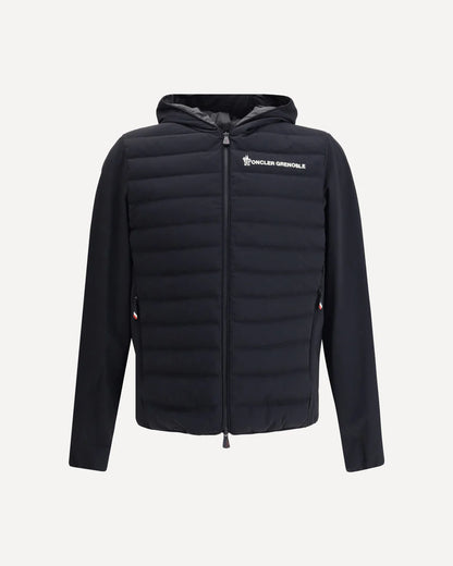 Giubbino Nero Padded Scritta Moncler Grenoble