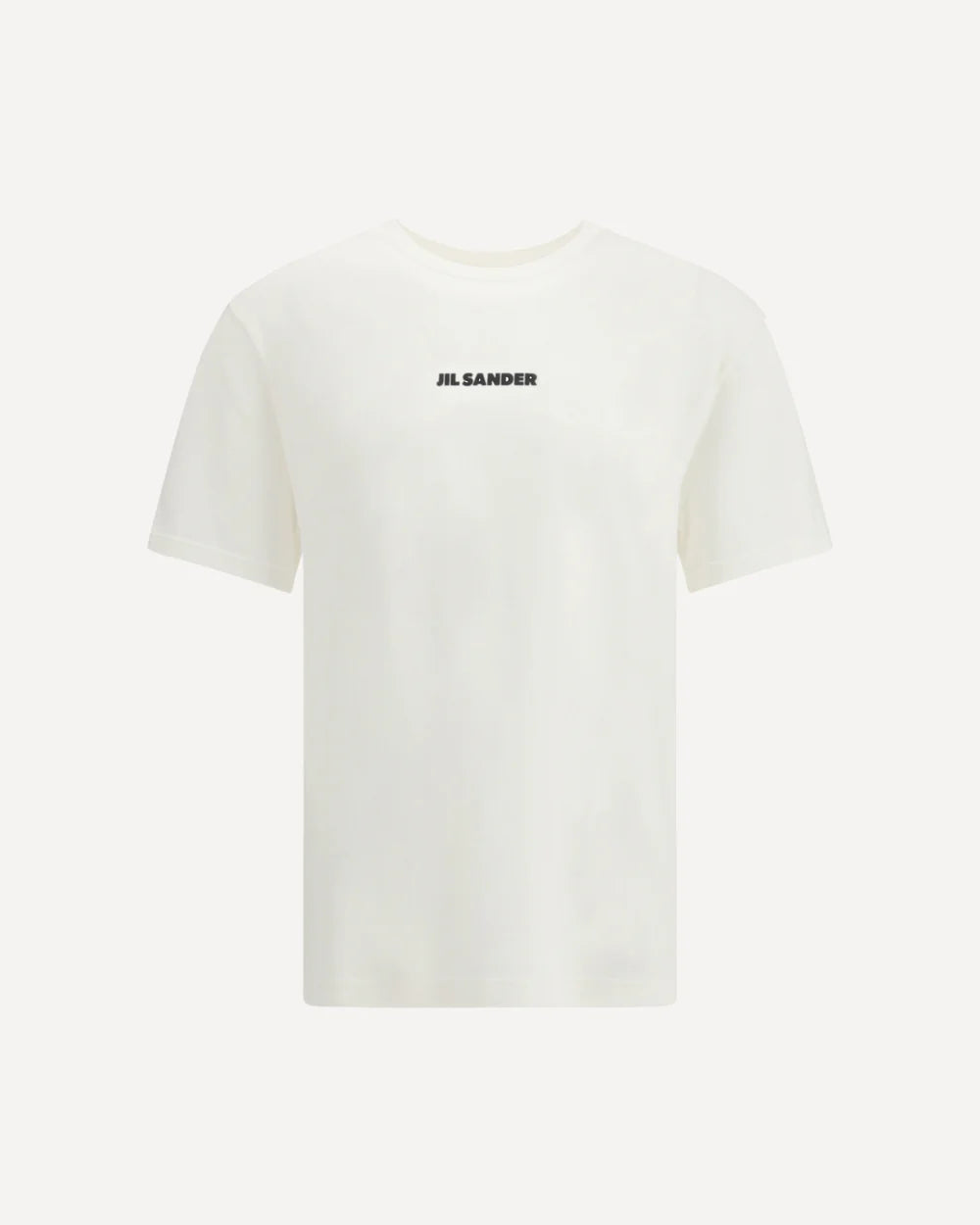 T-Shirt Bianca Scritta Jil Sander