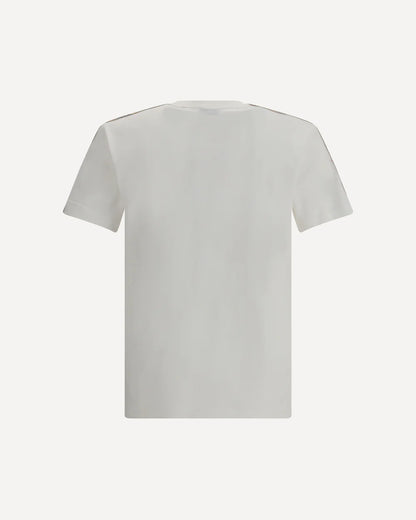 T-Shirt Bianca Check Classic Spalle Burberry