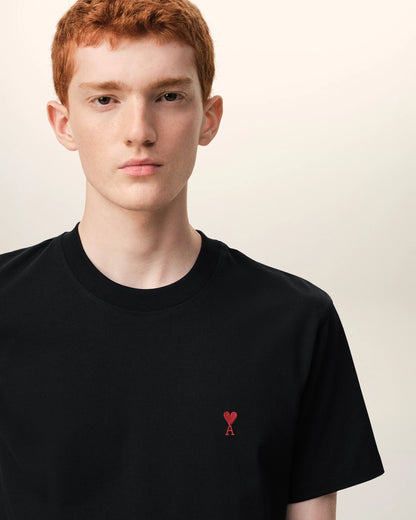 T-Shirt Nera Cuore Rosso Ami Paris