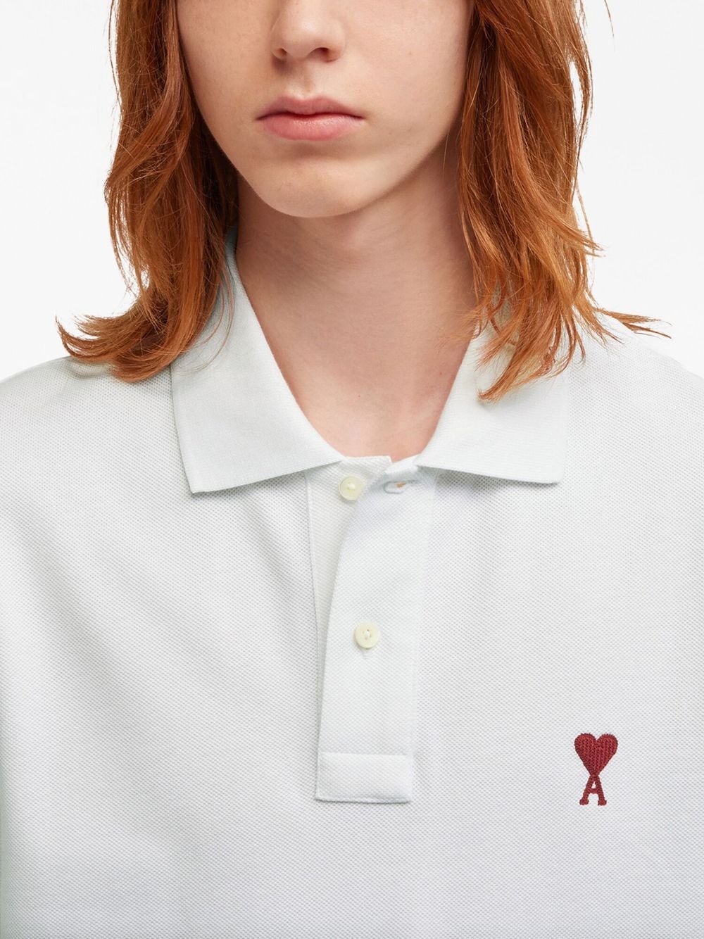 POLO BIANCA CON LOGO CUORE AMI PARIS