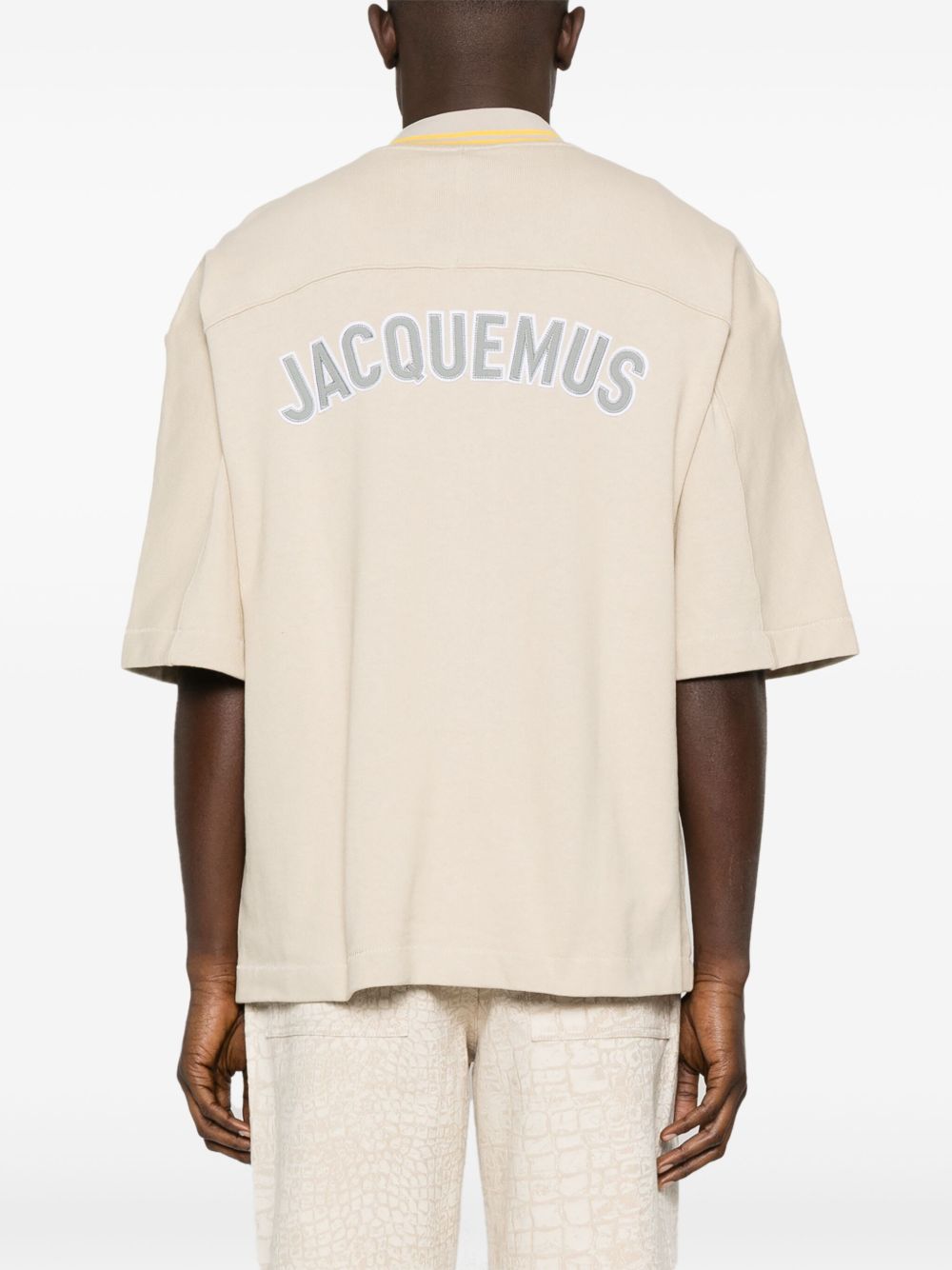 Camicia Beige con Scritta Retro Jacquemus