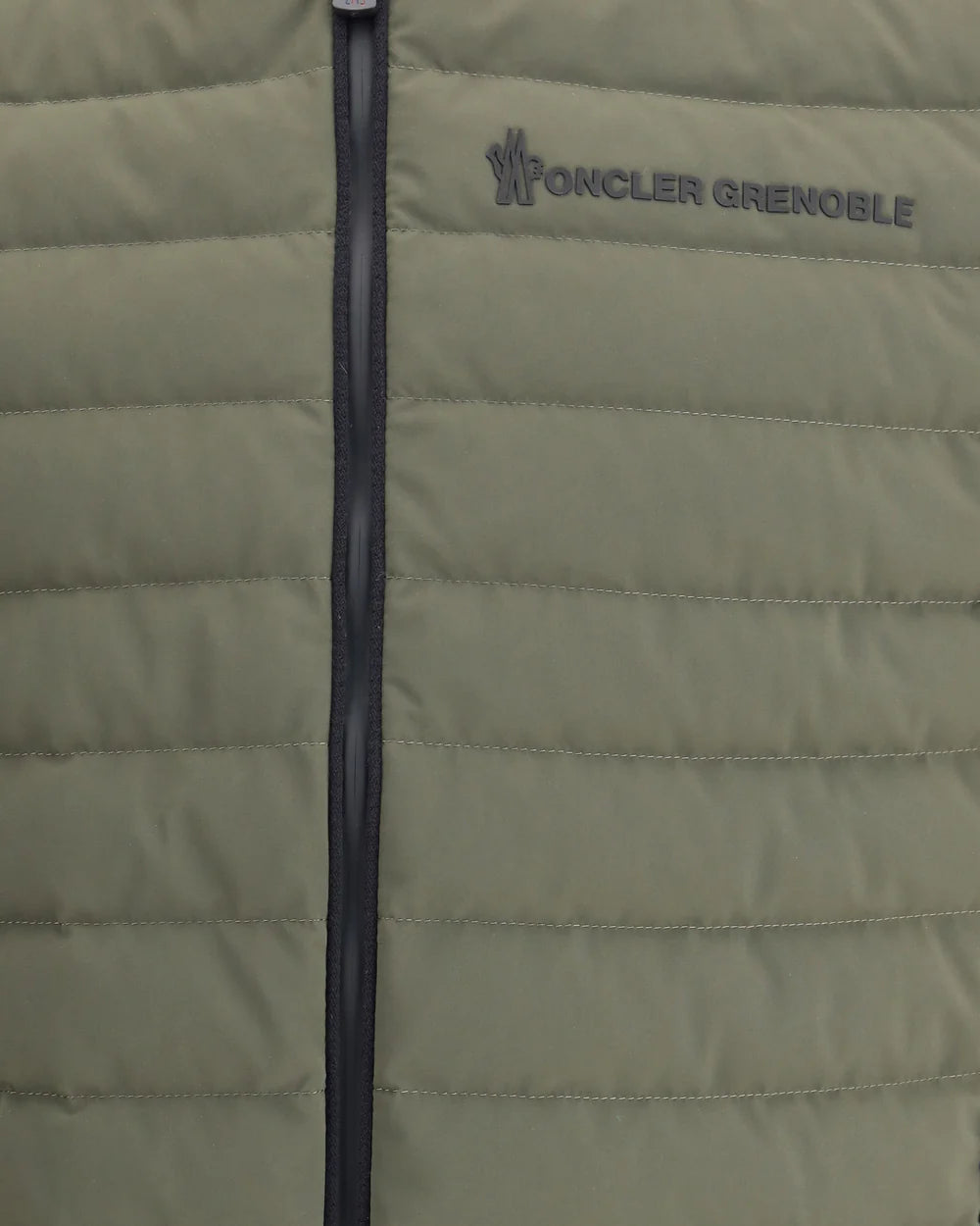 Giubbino Verde Tessuto Tecnico Scritta Moncler Grenoble