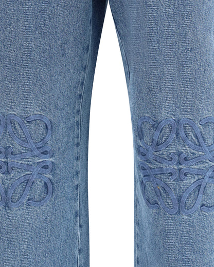 Jeans in Denim Logo Loewe