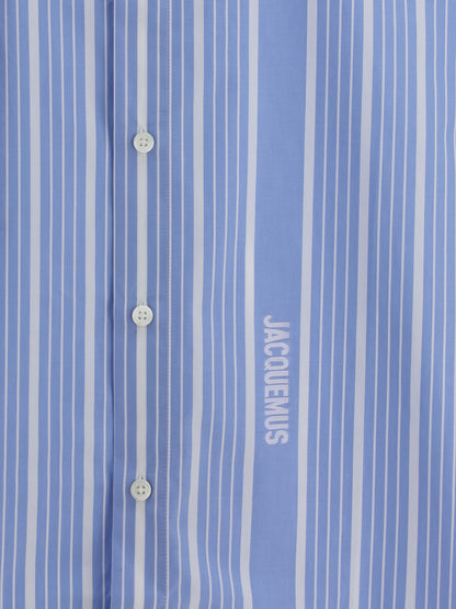 Camicia Strisce Azzurra Logo Jacquemus