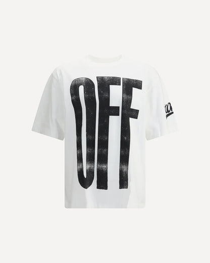 T-Shirt Bianca Big Off Stampa Retro Off-White