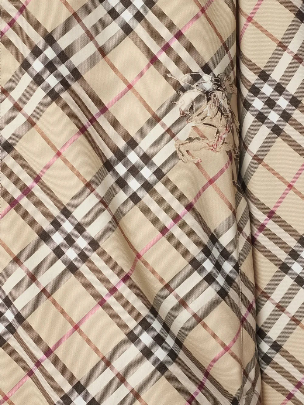 Giubbino Con Cappuccio Logo All Over Check Burberry