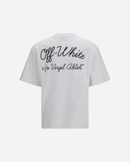 T-Shirt Bianca Script Skate Off White