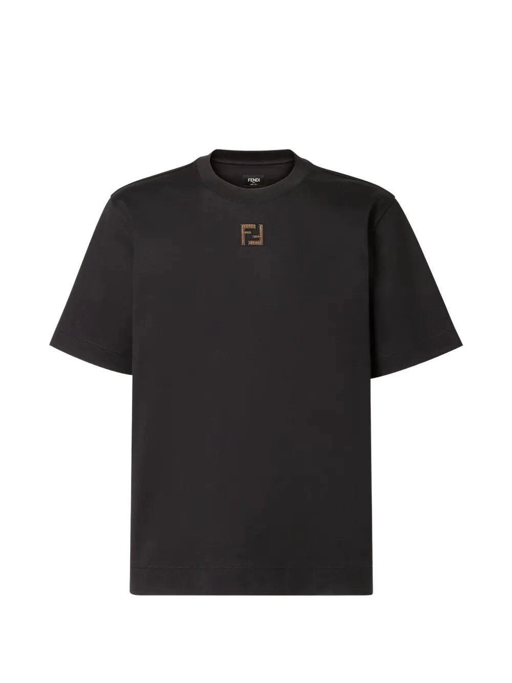 T-Shirt Nera Logo FF Fendi