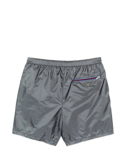 Costume Grigio Acciaio Logo Retro Placchetta Prada