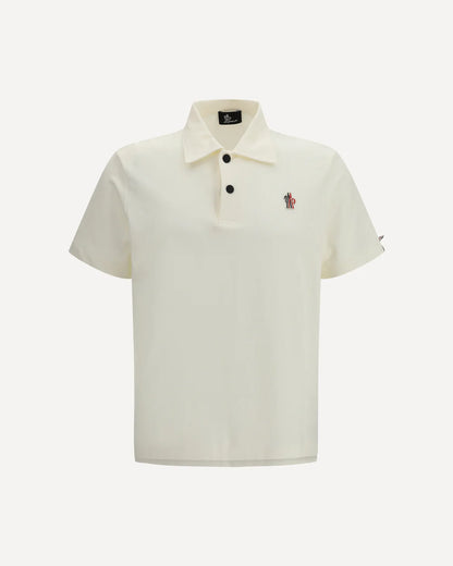 Polo Bianca Logo Moncler