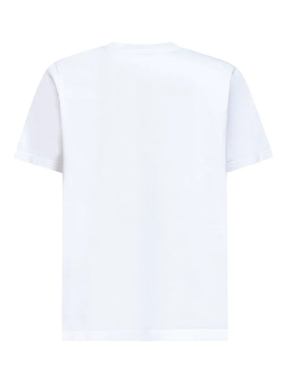 T-Shirt Bianca Stampa Omino Logo Casablanca