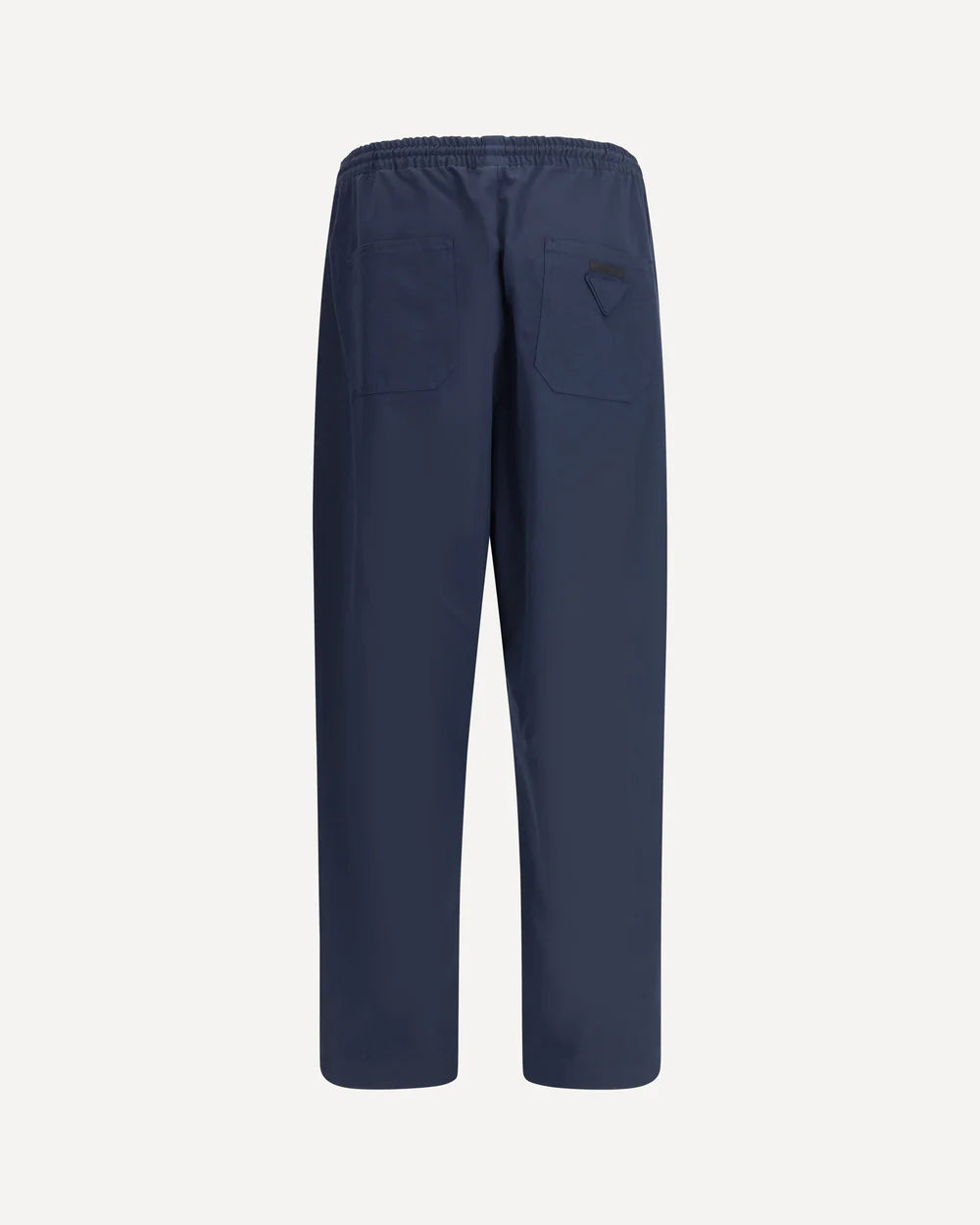Pantalone Blu con Elastico in Vita e Logo Retro Prada