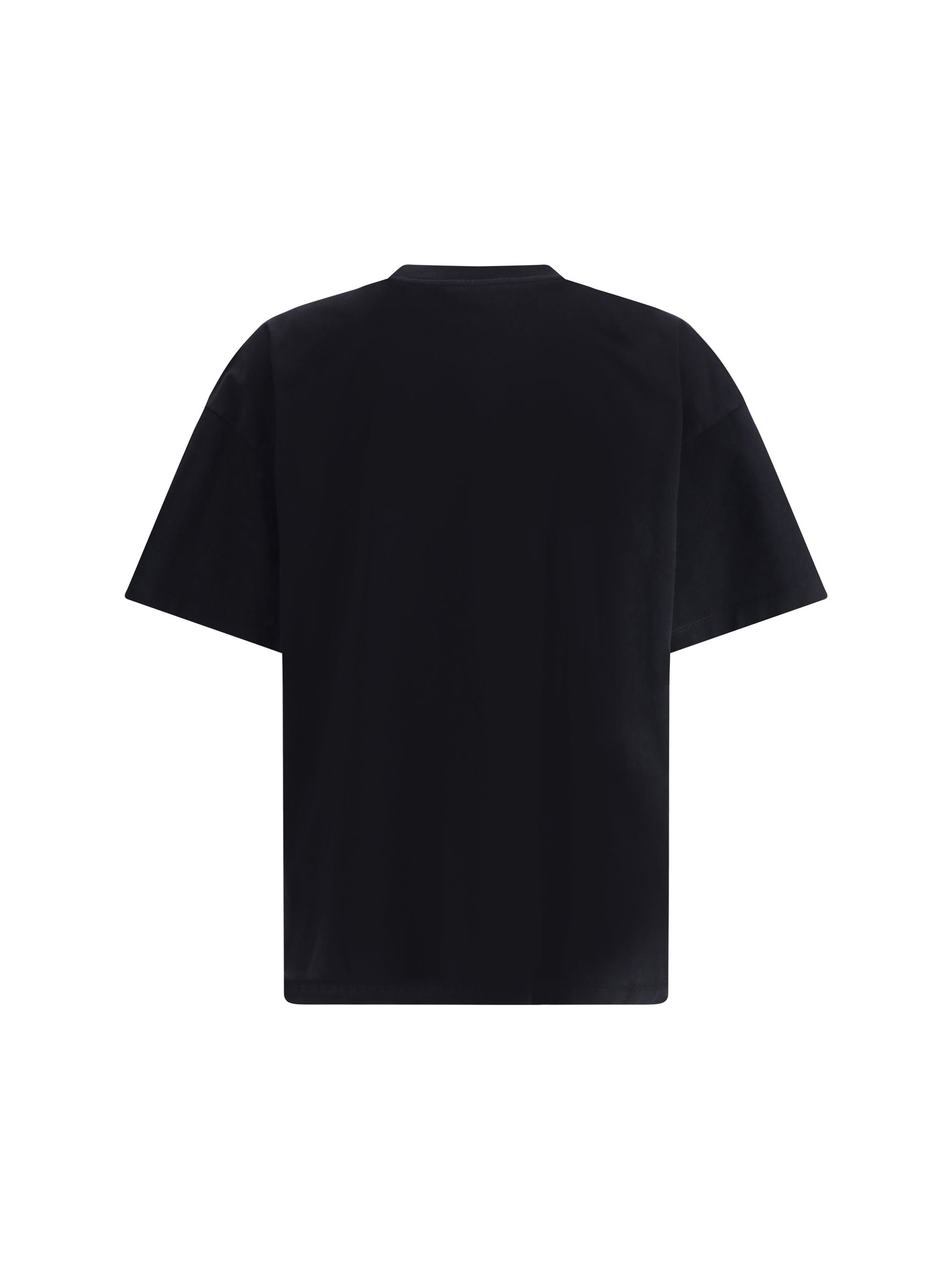 T-Shirt Nera Stampa Fronte Fresco Star Off-White