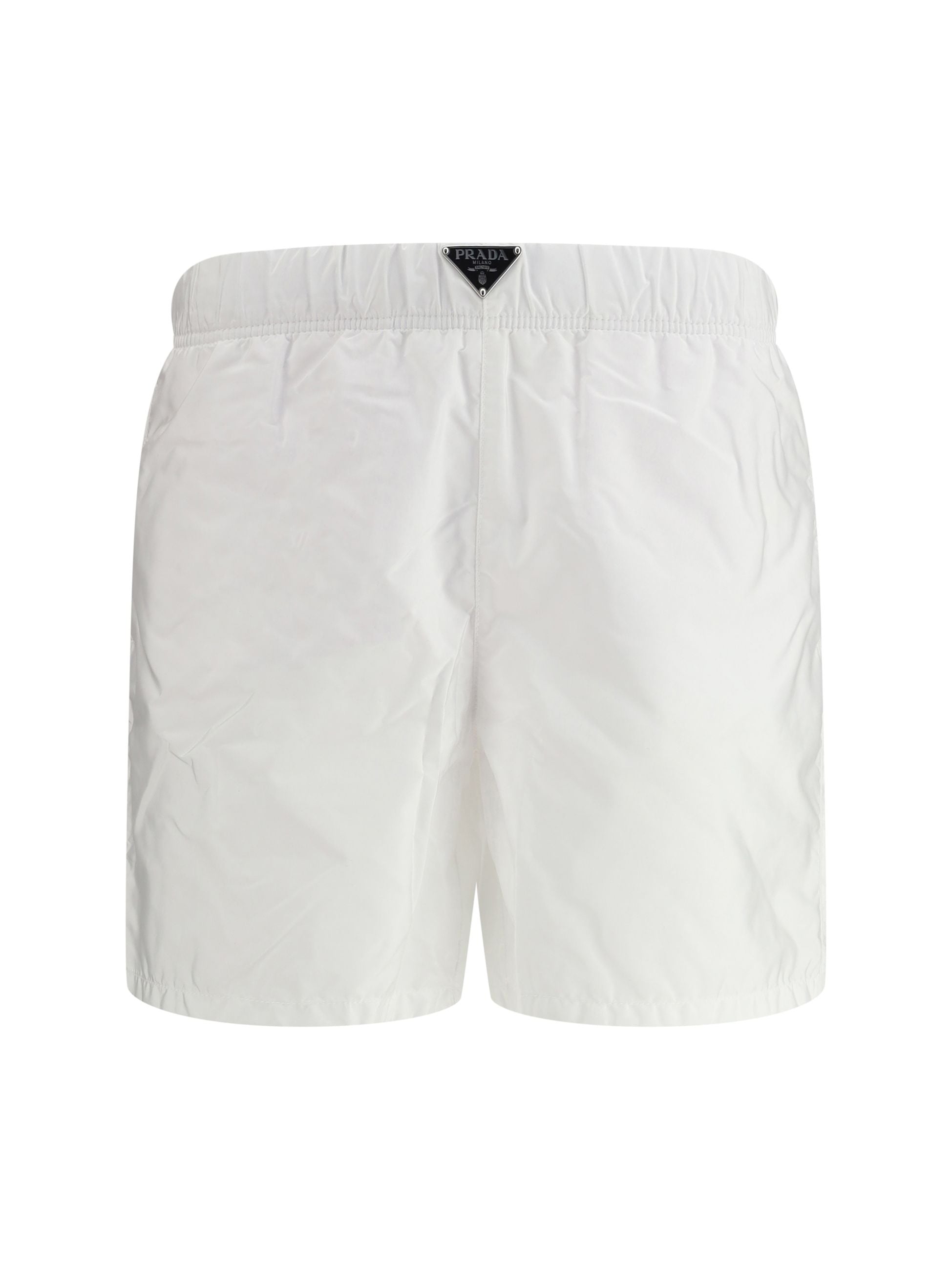 Costume Bianco con Placchetta Prada