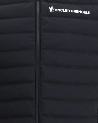 Giubbino Nero Padded Scritta Moncler Grenoble