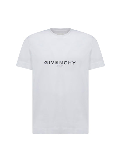 T-Shirt Bianca Logo Scritta Givenchy