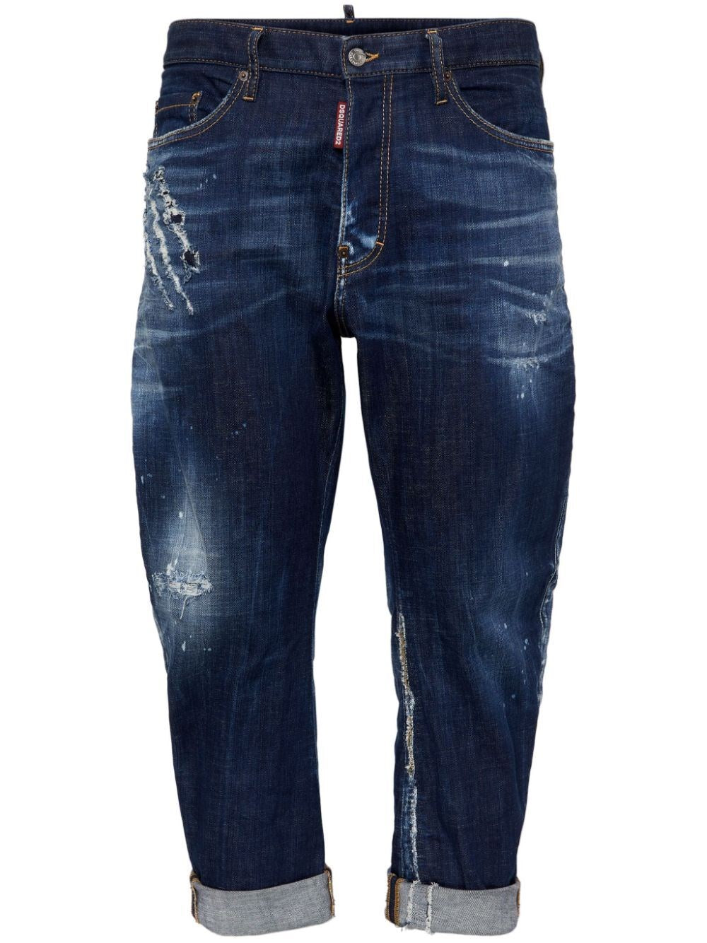 JEANS BLU DENIM CON RISVOLTO DSQUARED
