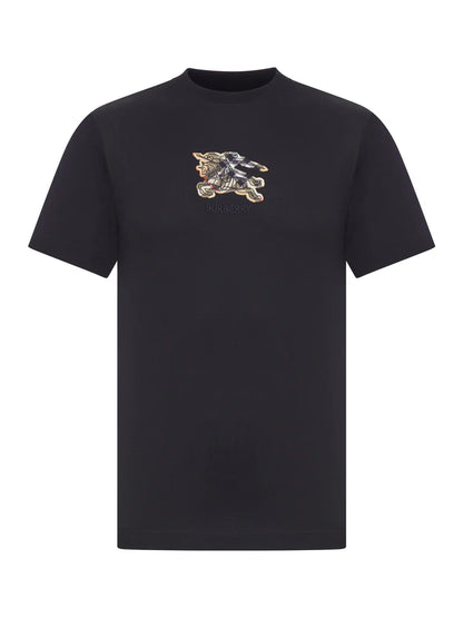 T-Shirt Nera Logo Classic Burberry
