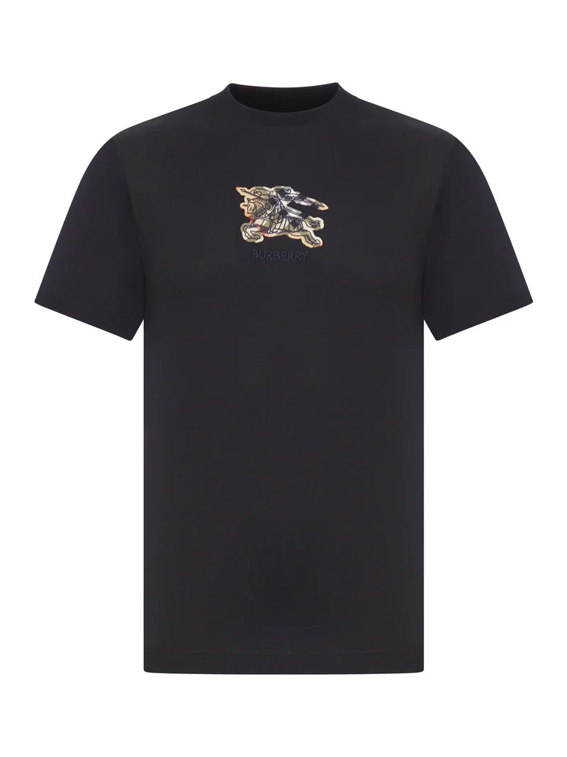 T-Shirt Nera Logo Classic Burberry