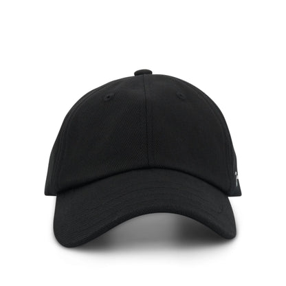 Cappello Nero con Visiera e Scritta Laterale Jacquemus