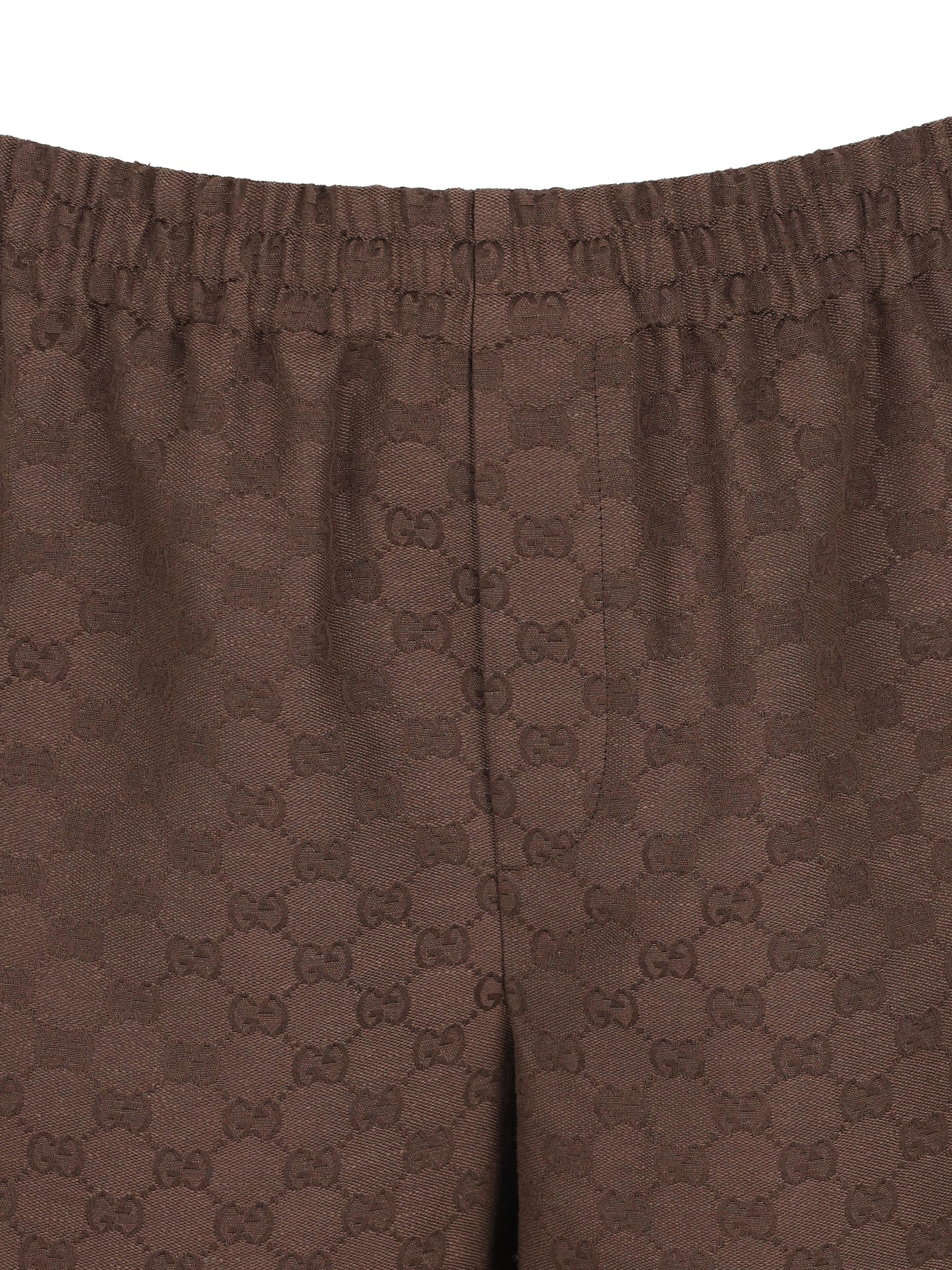Shorts Marrone Logo GG Gucci