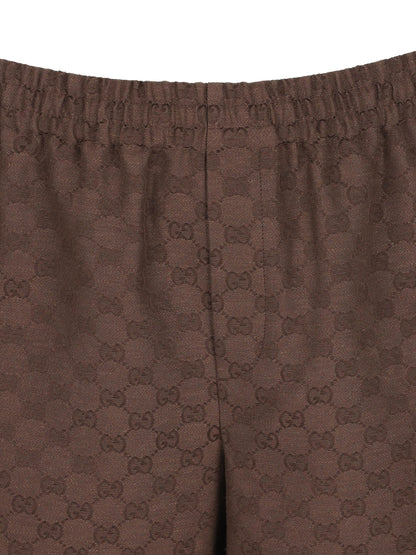 Shorts Marrone Logo GG Gucci