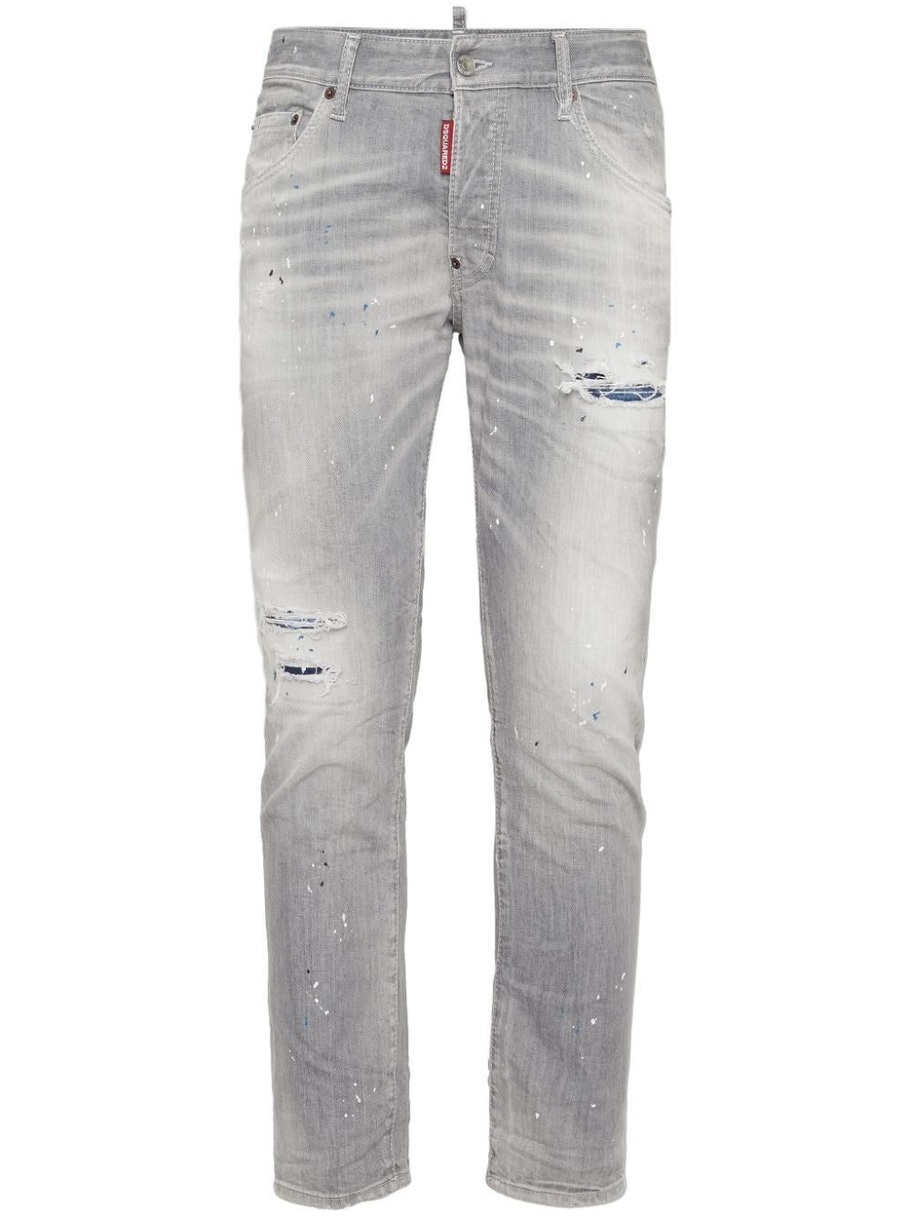 JEANS GRIGIO CON STRAPPI DSQUARED