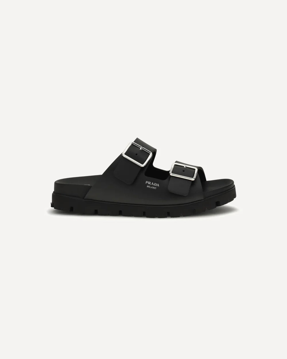 Sandalo Nero in Pelle Prada