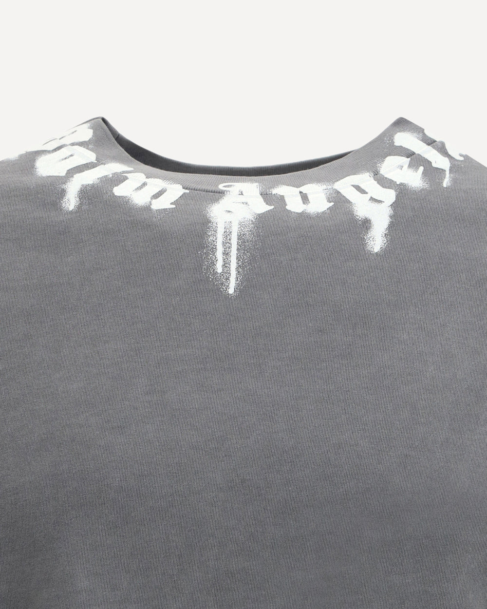 T-Shirt Grigia Scritta Collo Palm Angels