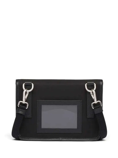 Borsa in Nylon Nera Placchetta Prada