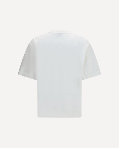 T-Shirt Bianca Logo Ricamato Fendi