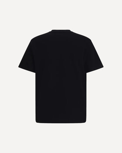 T-Shirt Nera Scritta Petto Jil Sander