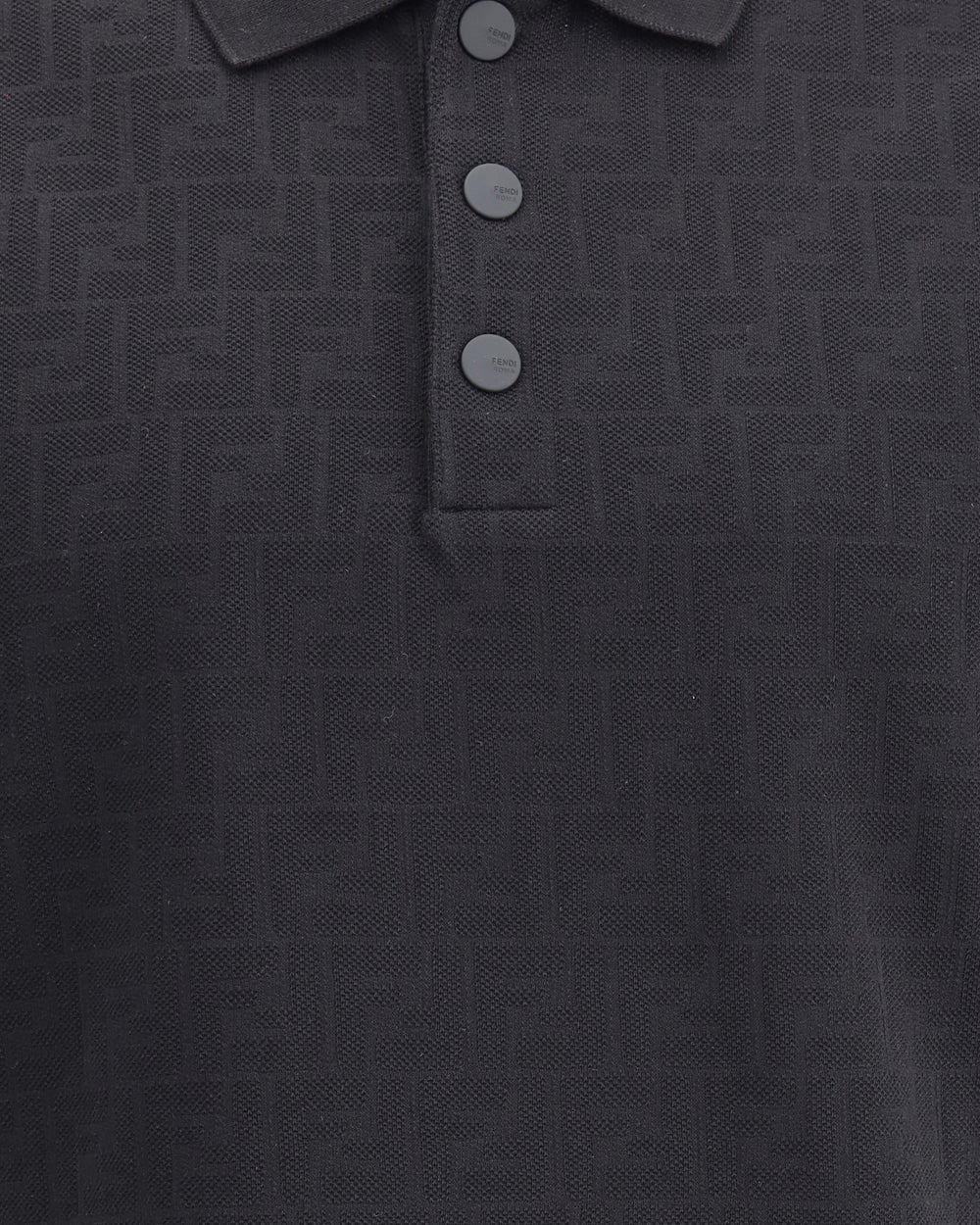 Polo Nera Logo All Over FF Fendi