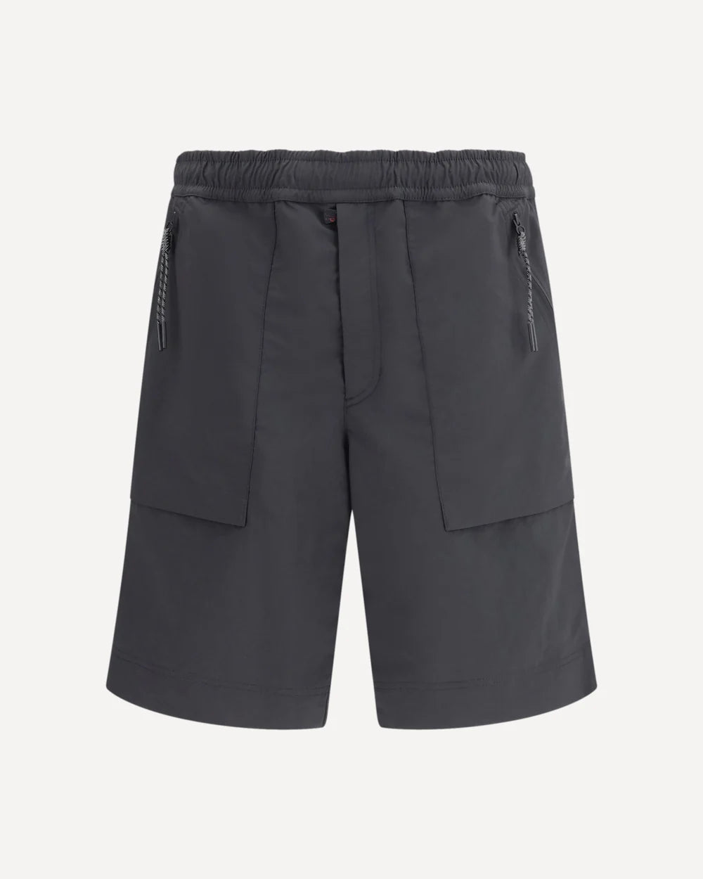 Short Nero in Tessuto Tecnico Logo Moncler