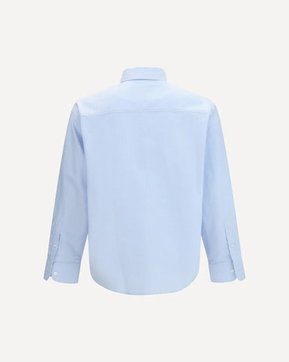 Camicia Azzurra Taschino Logo Cuore Ami Paris