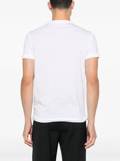 T-Shirt Bianca Logo Petto Prada