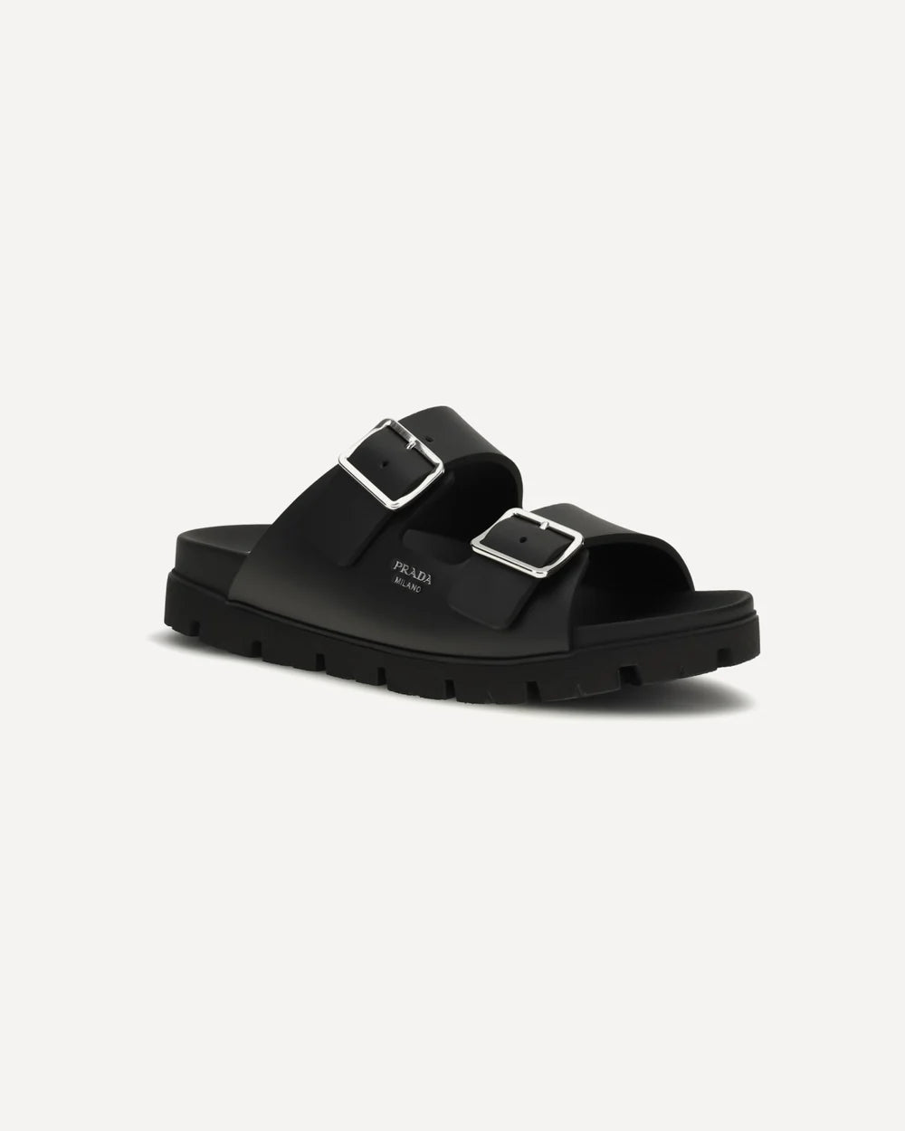 Sandalo Nero in Pelle Prada