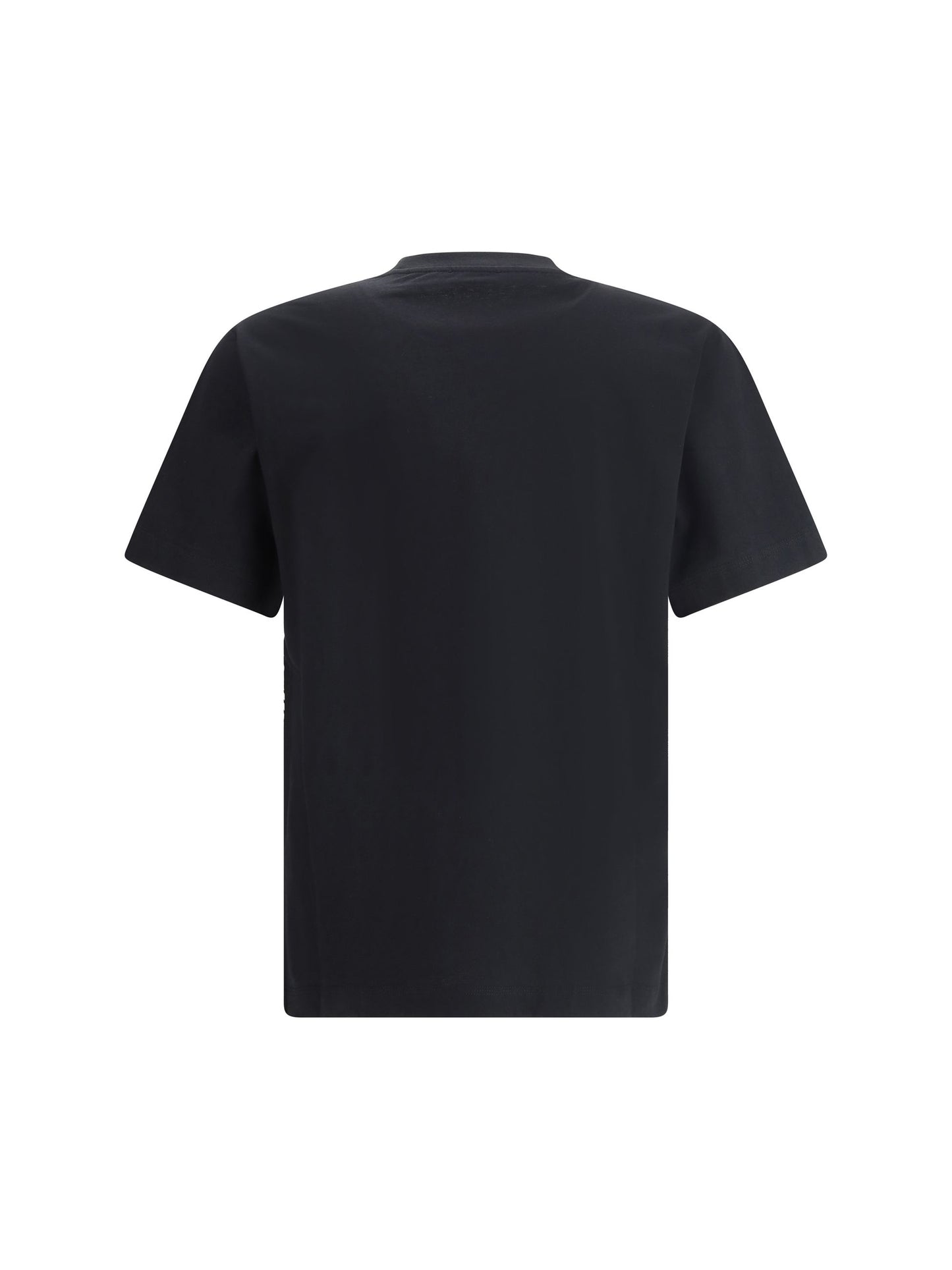 T-Shirt Nera Logo Grande Burberry