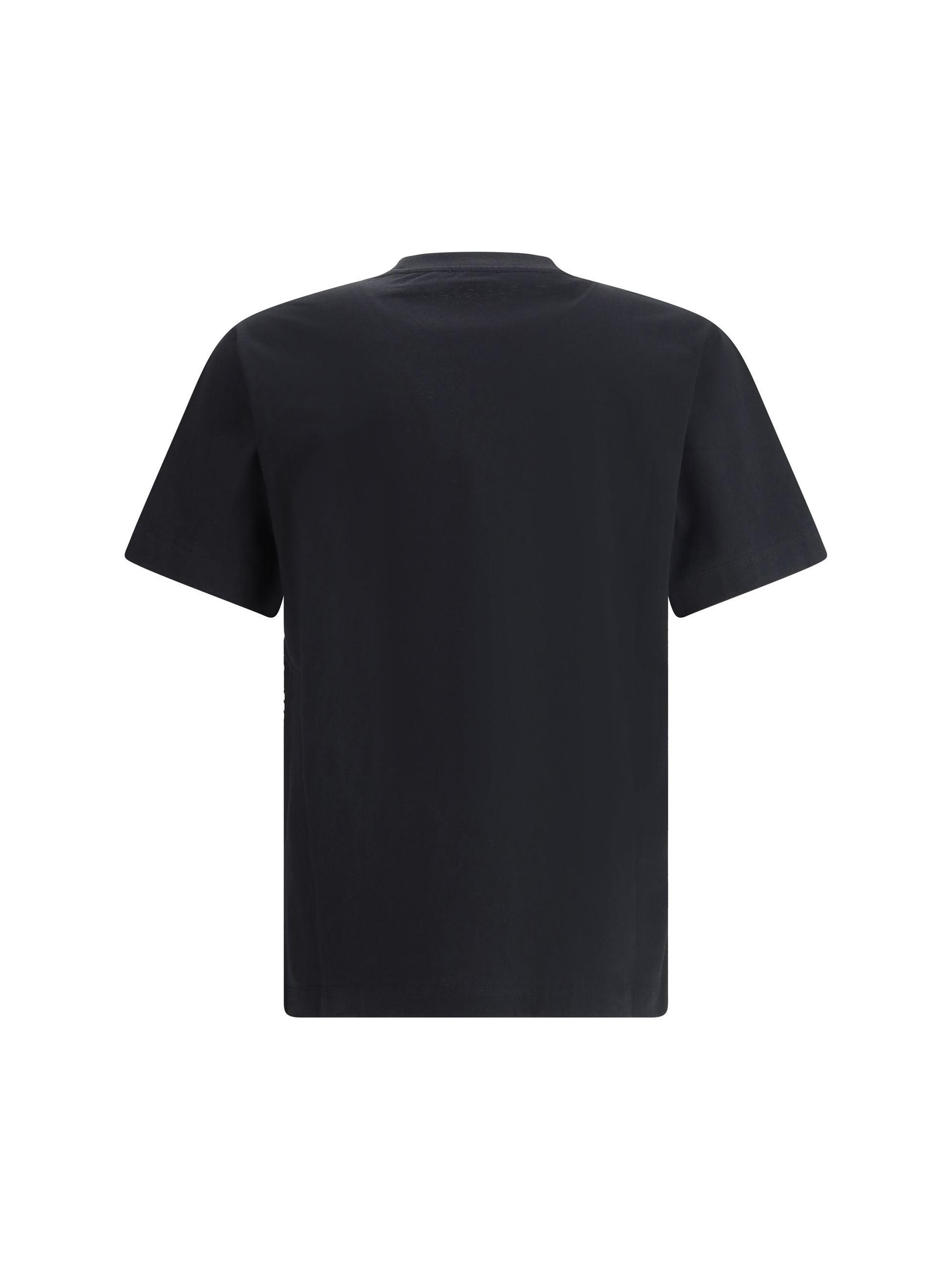 T-Shirt Nera Logo Grande Burberry