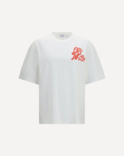 T-Shirt Bianca Logo Petto Off White