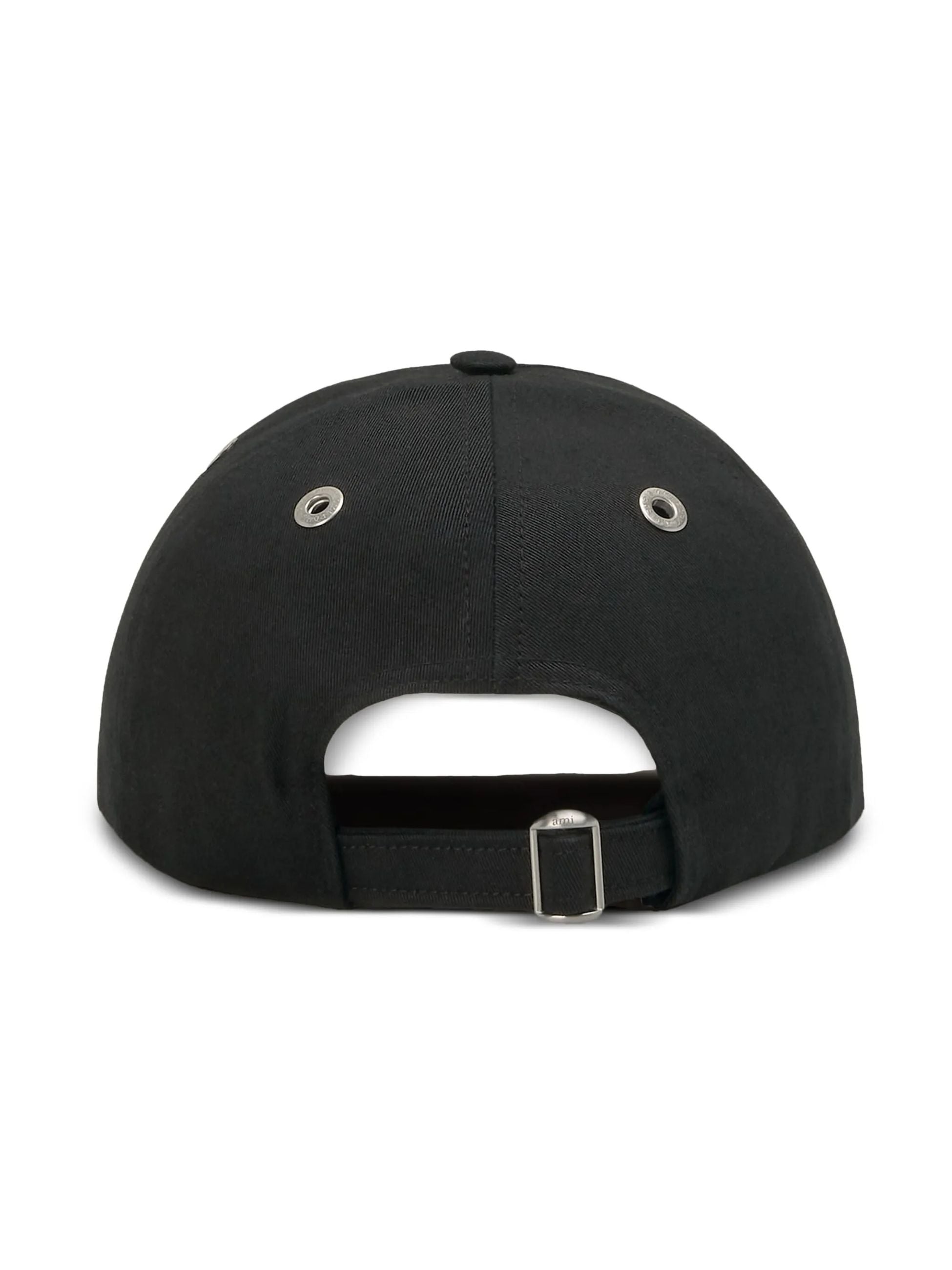 Cappello Nero con Logo Cuore Ami Paris