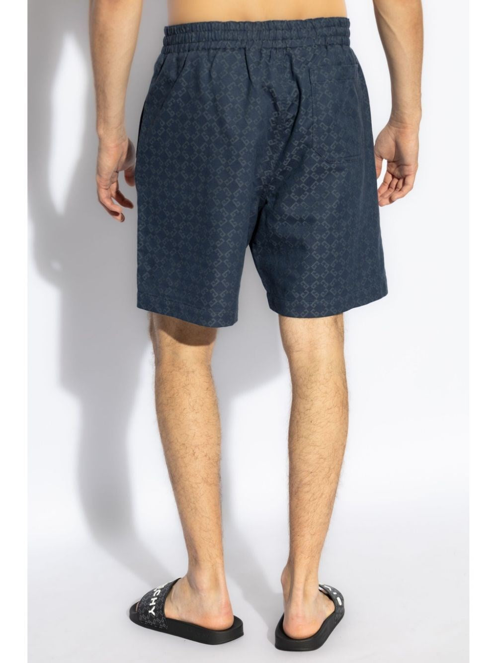 Shorts in Denim Monogram Logo Givenchy